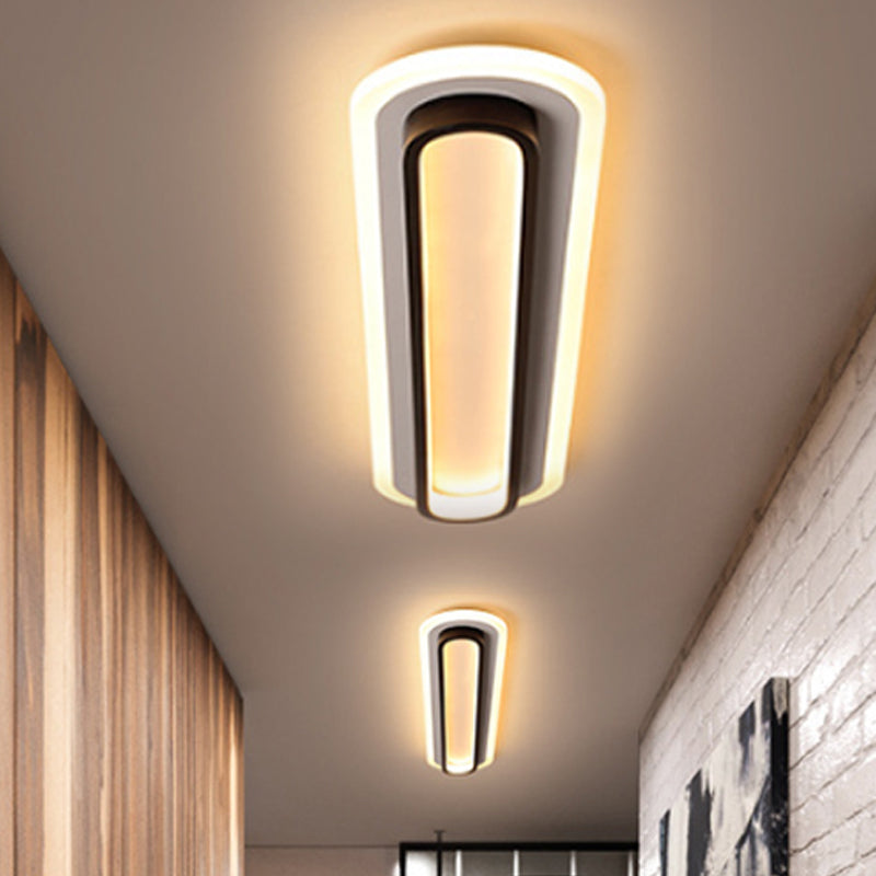 Sleek LED Ceiling Fixture in Black or White Finish
