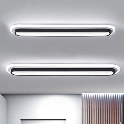 Sleek LED Ceiling Fixture in Black or White Finish