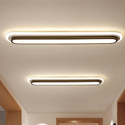 Sleek LED Ceiling Fixture in Black or White Finish