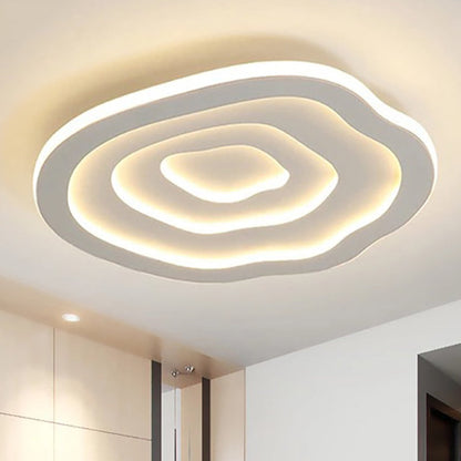 Soft Curve Acrylic LED Ceiling Light with Warm White Glow