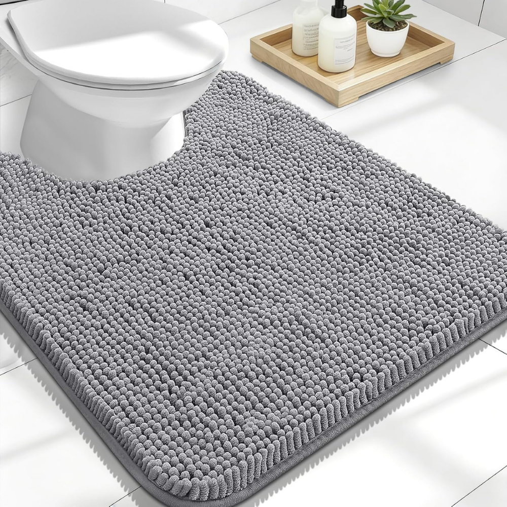 Plush Bathroom Mat Soft Non Slip Absorbent Floor Rug