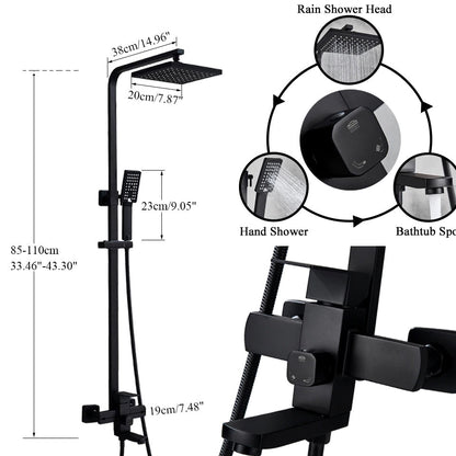 Luxury Rain Shower Head With Handheld Sprayer Easy Fit