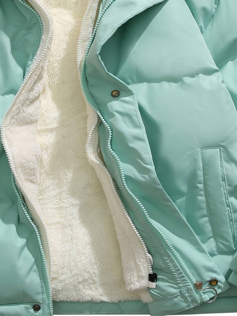 Warm Women's Down Filled Hooded Puffer Jacket