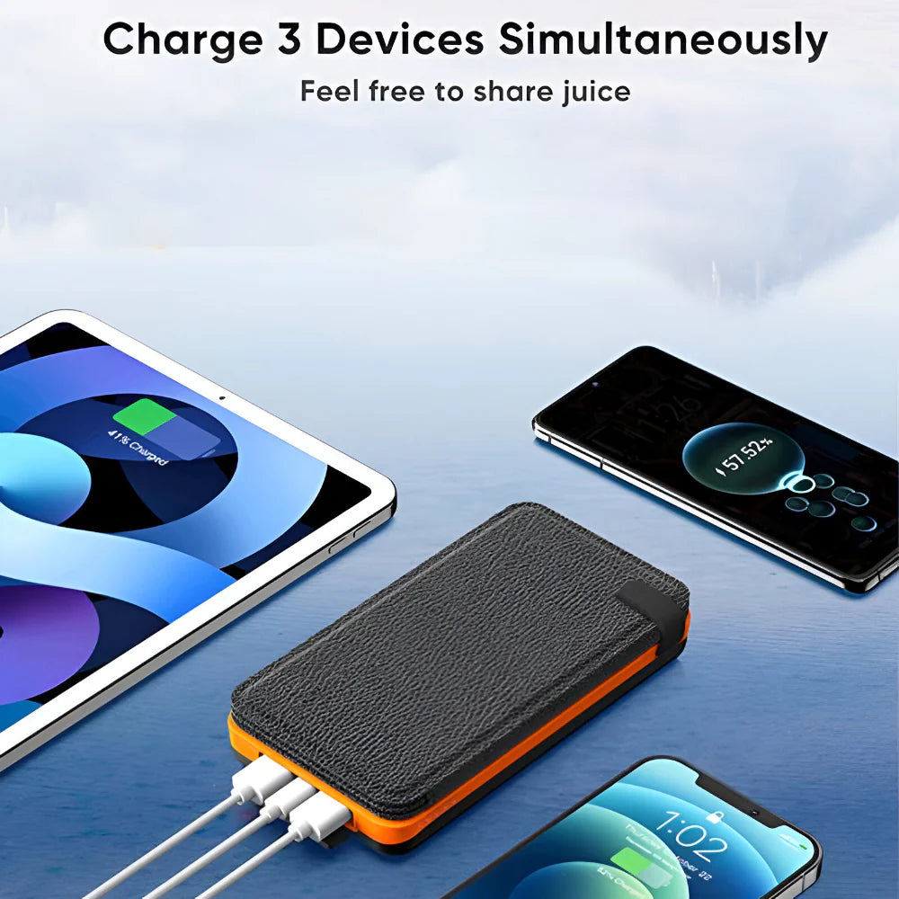 Compact Solar Power Bank Charger Foldable Design