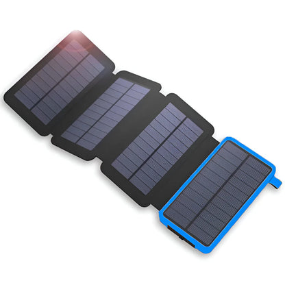 Compact Solar Power Bank Charger Foldable Design