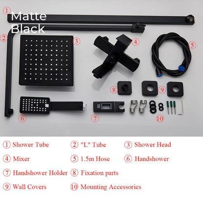 Luxury Rain Shower Head With Handheld Sprayer Easy Fit