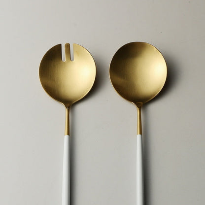 Elegant Gold Accented Serving Utensils