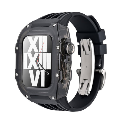 Premium Fluoro Band & Black Case Kit For Apple Watch