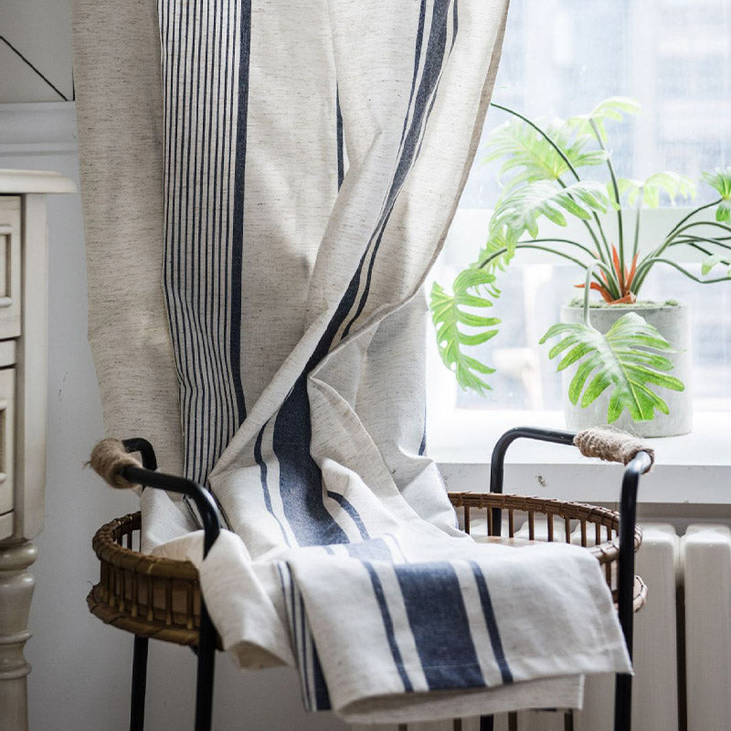 Dark Grey and Beige Thermal Blackout Curtains