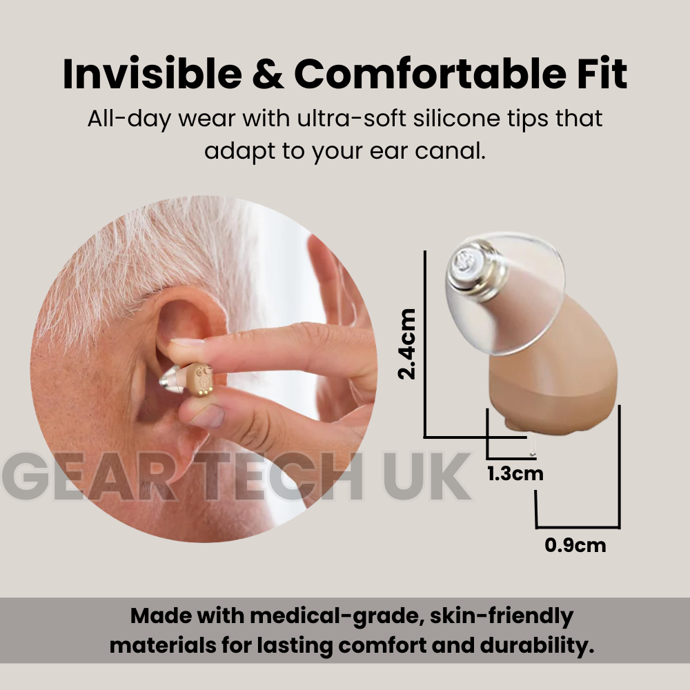 Easy Fit Digital Hearing Aids with Bluetooth App Control