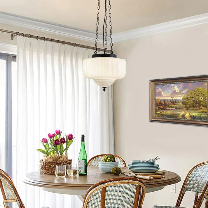 Simple White Hanging Lamp - Lusomart