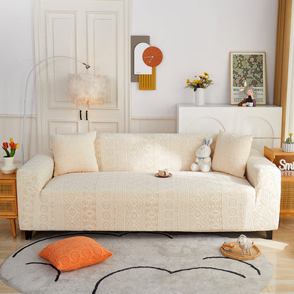 Comfortable Fit Jacquard Sofa Slipcover Protector