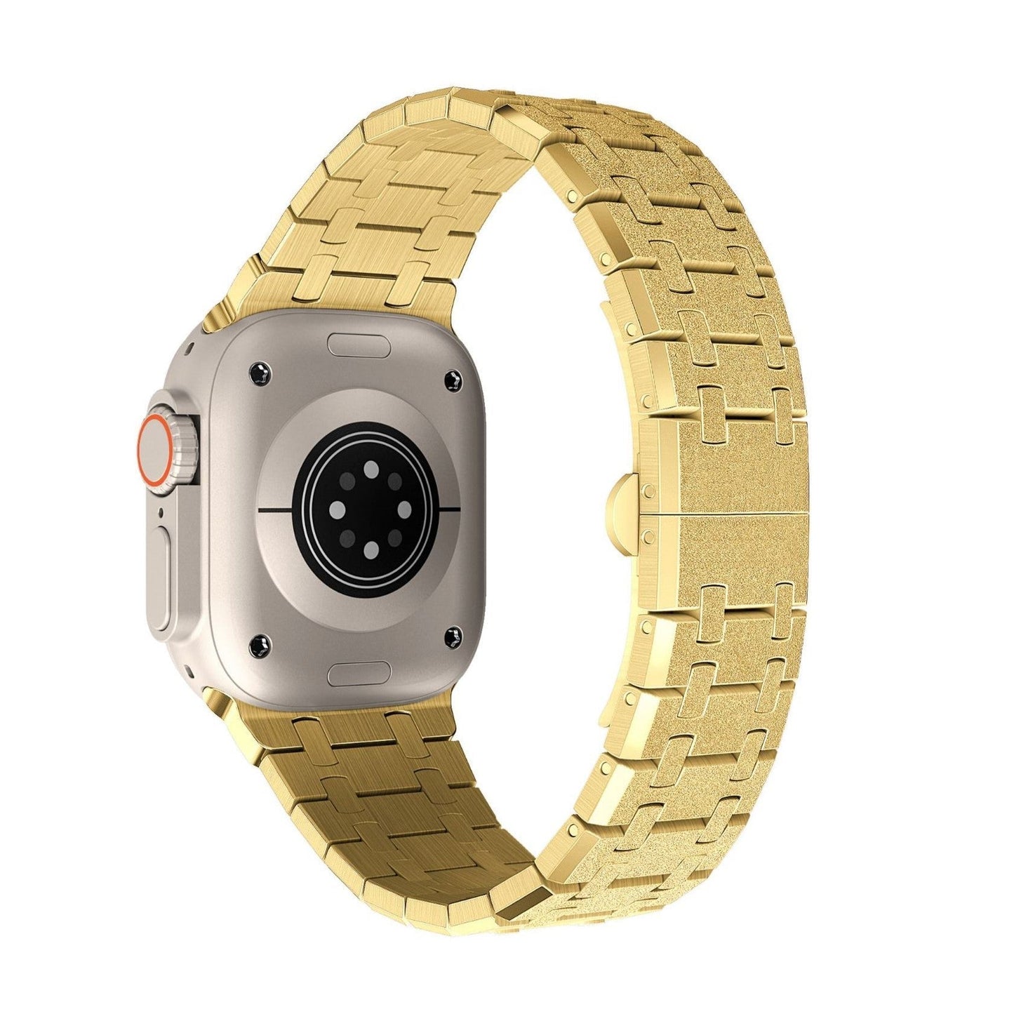 Shining Silver Double Chain Apple Watch Band