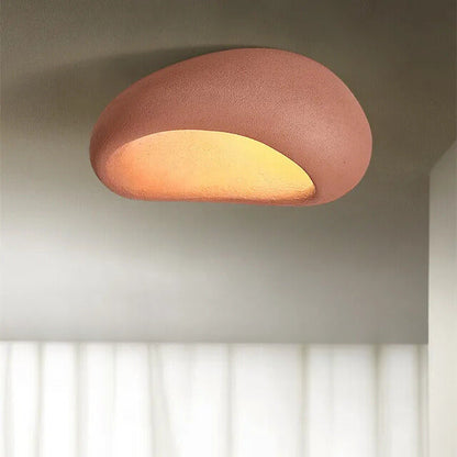 Natural Wood Ceiling Lamp with Warm Soft Lighting