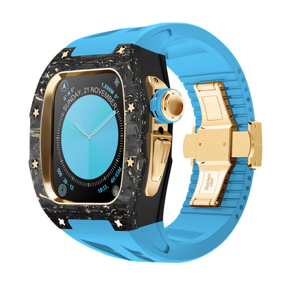 Premium Carbon Fiber Watch Upgrade Kit with Metal Trim