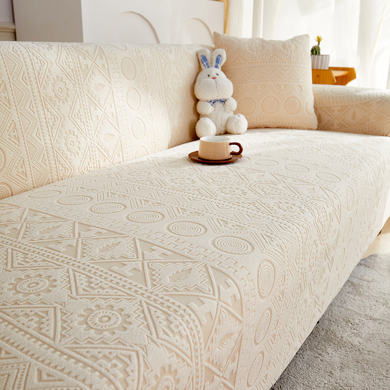 Comfortable Fit Jacquard Sofa Slipcover Protector