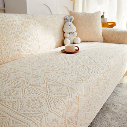 Comfortable Fit Jacquard Sofa Slipcover Protector