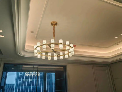Elegant White Stone Table Lamp