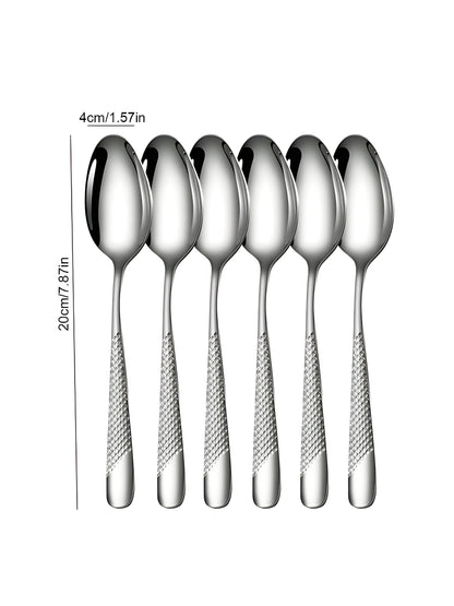 Premium 30pc Silverware Stainless Steel Flatware Set