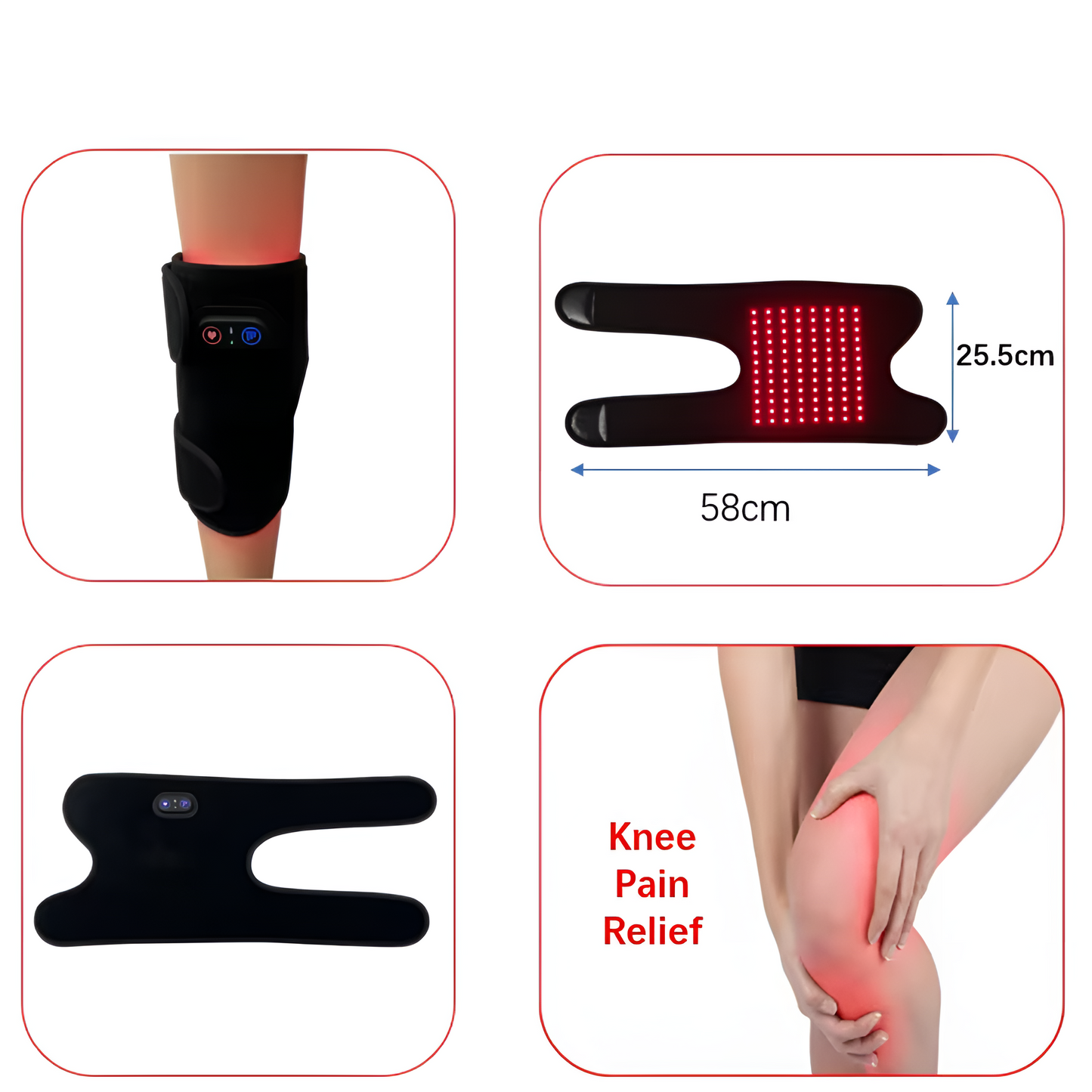 Therapeutic Red Light Knee Support Wrap for Pain Relief