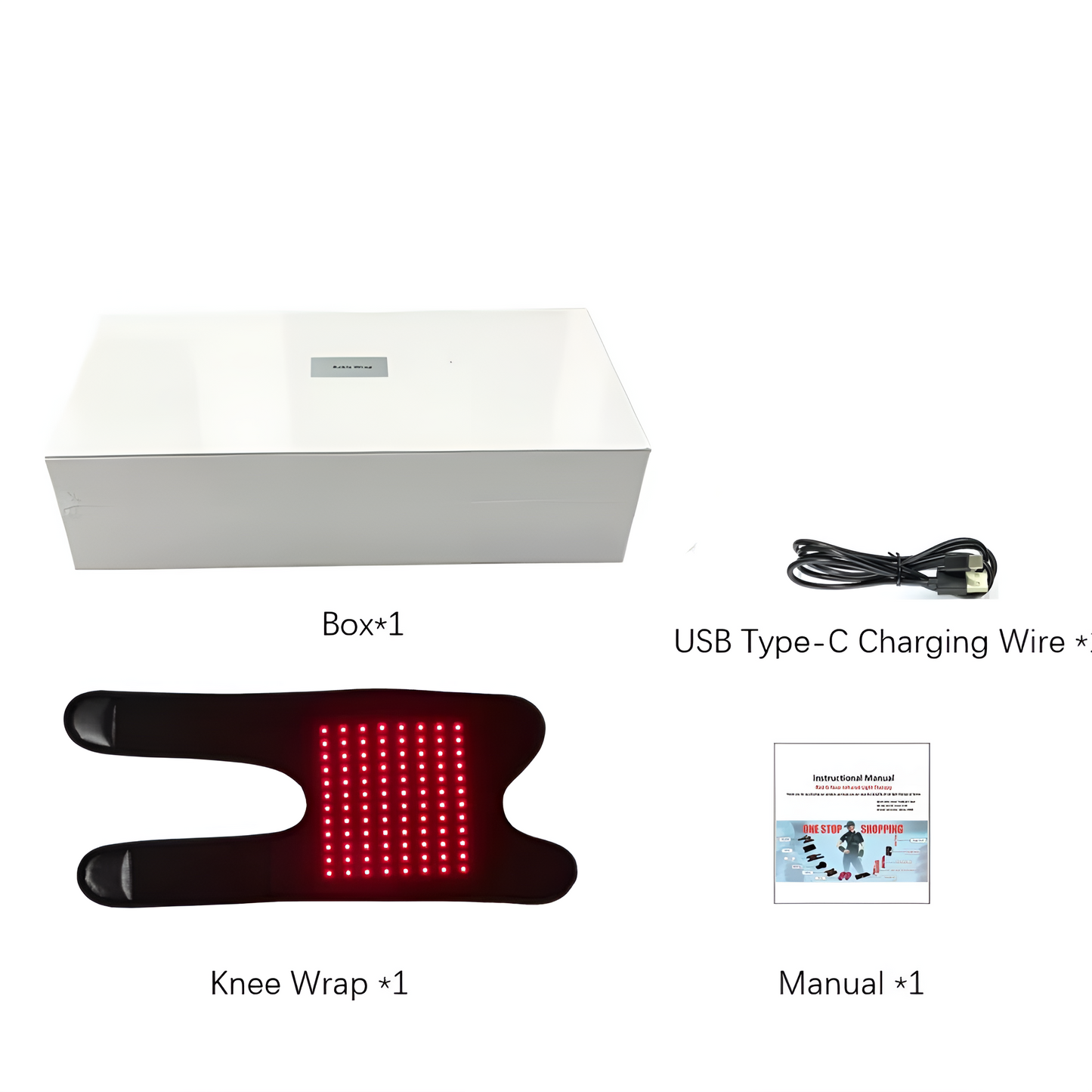 Therapeutic Red Light Knee Support Wrap for Pain Relief