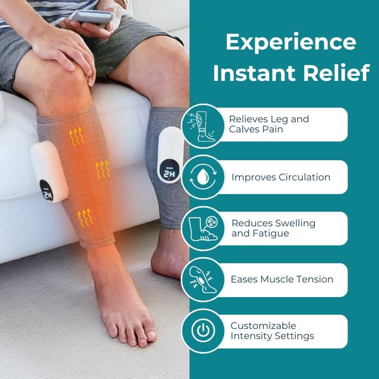 Relaxing Leg Massager with Heat and Circulation Therapy