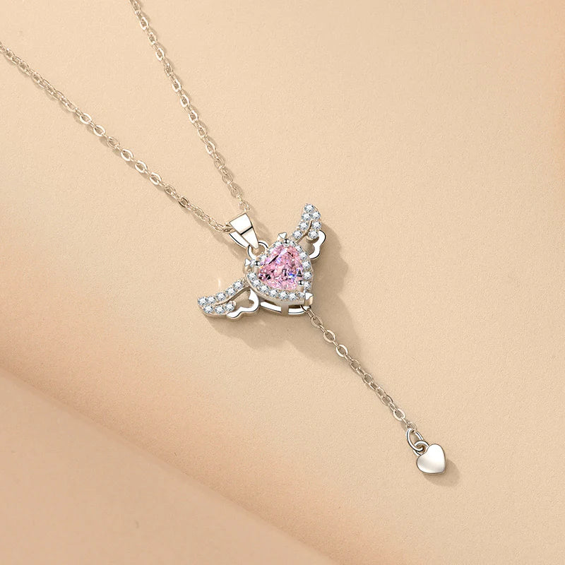 Delicate Wing Heart Necklace