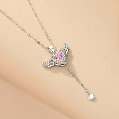 Delicate Wing Heart Necklace