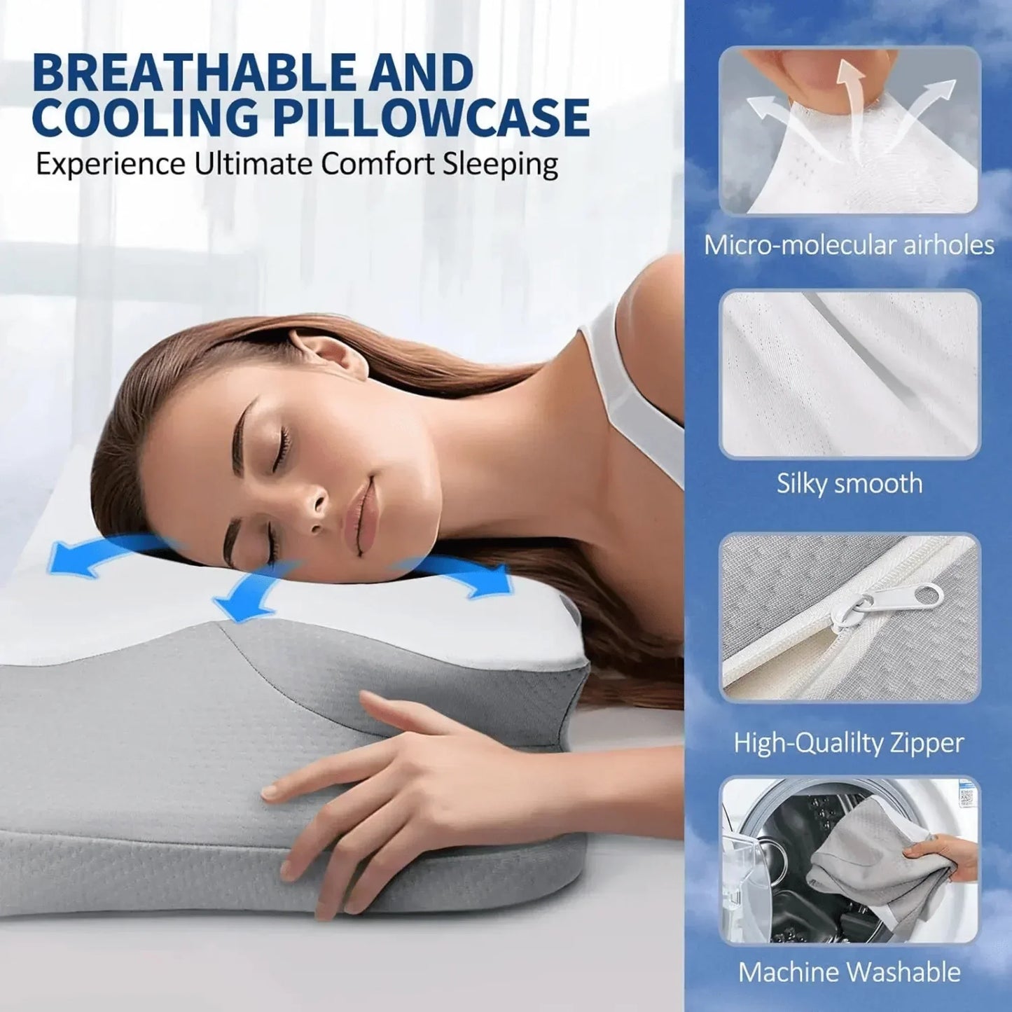 Contour Memory Foam Pillow for Neck Pain Relief