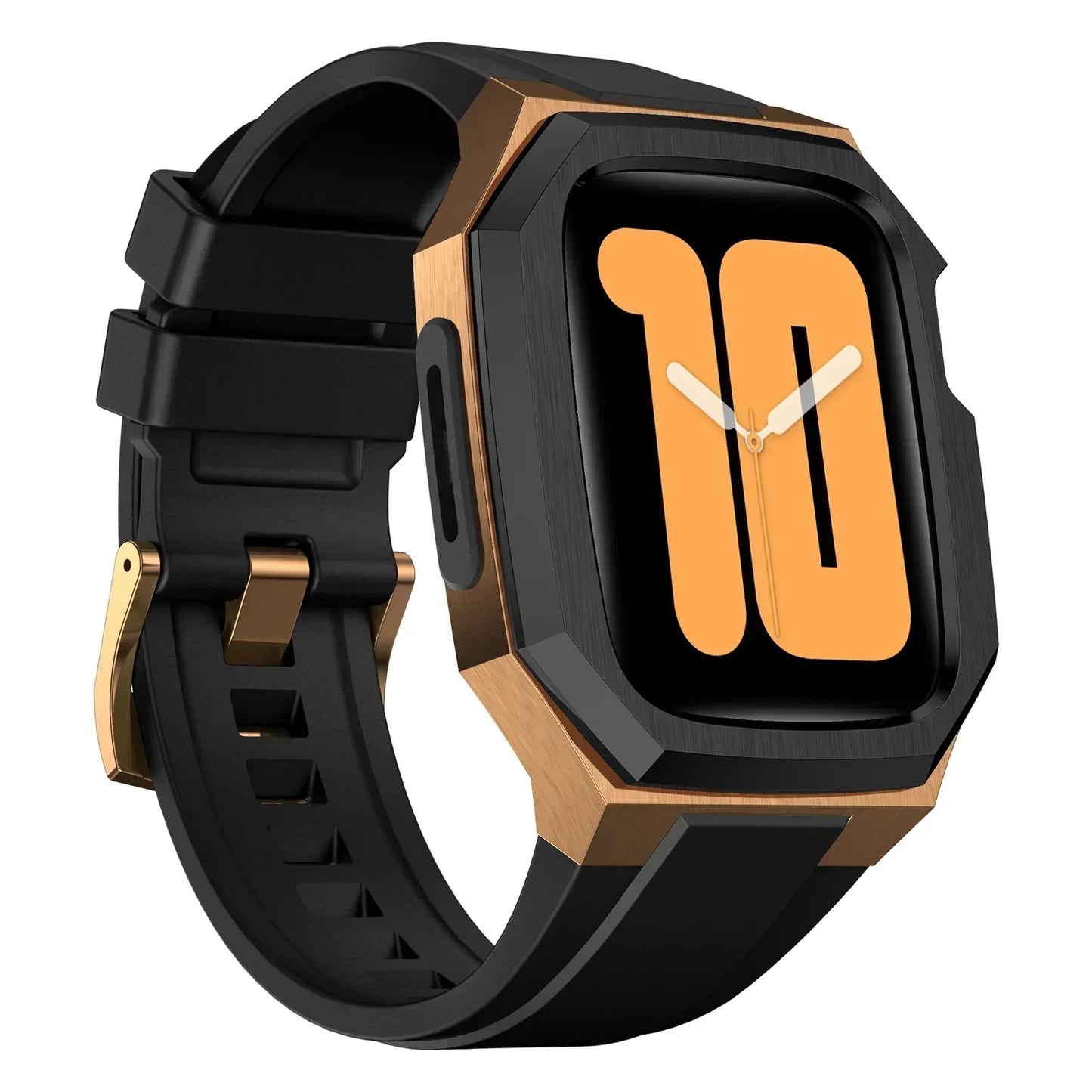 Colorful Rubber Apple Watch Strap With Metal Case