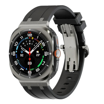 Stylish Butterfly Clasp Silicone Strap For Samsung Galaxy Watch