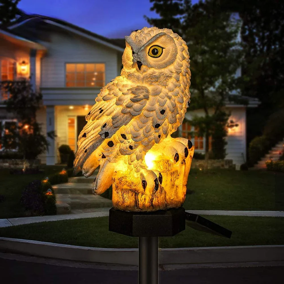 Solar Powered Owl Garden Path Light - Lusomart