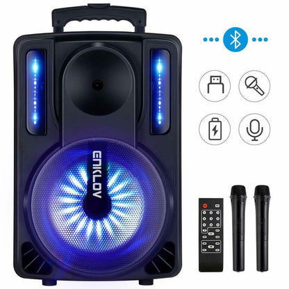 Wireless Karaoke Machine With Microphone And Wheels