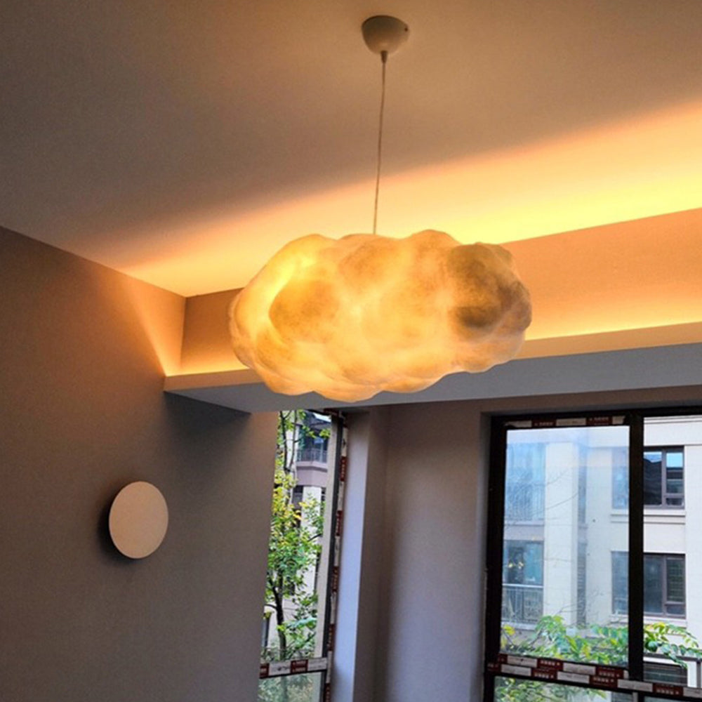 Soft White Cotton LED Hanging Light