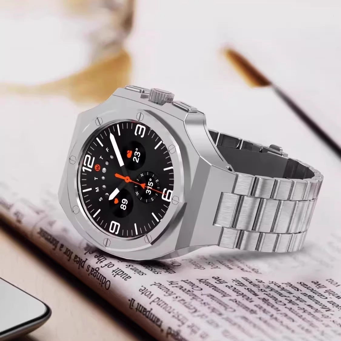 Durable Metal Case and Strap for Samsung Galaxy Watch Ultra - Lusomart