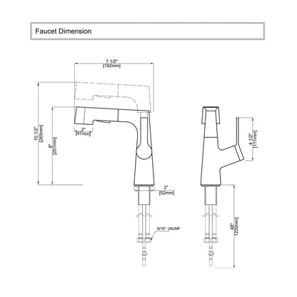 Stainless Steel Single Handle Kitchen Faucet