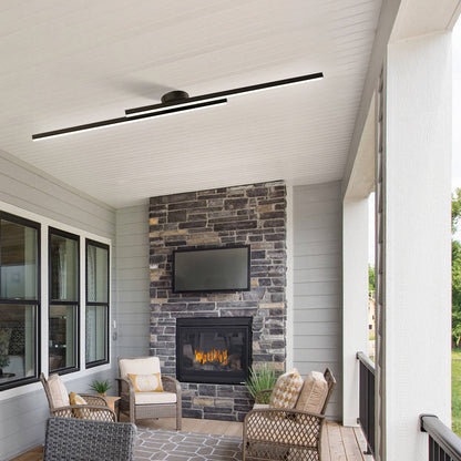 Sleek Metal LED Semi Flush Mount Ceiling Light