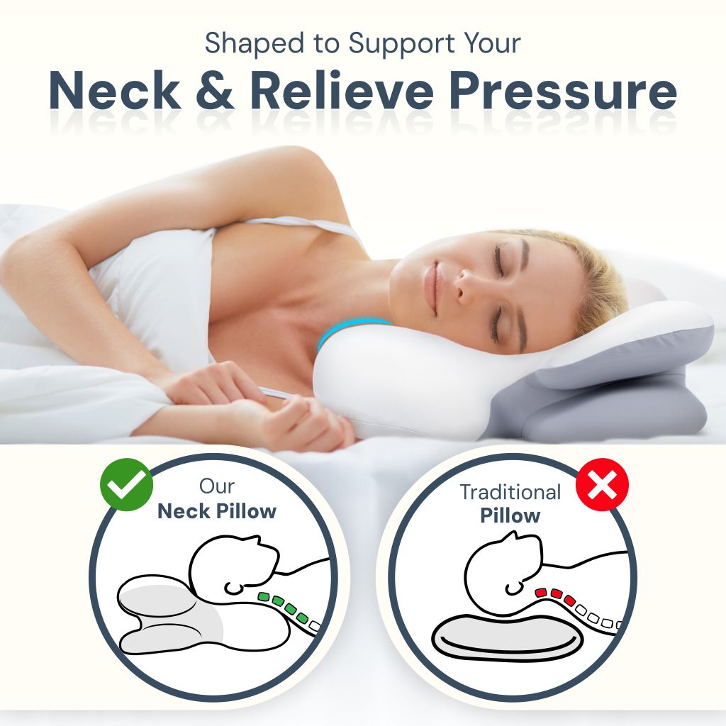 Contour Memory Foam Side Sleeper Pillow with Washable Cover