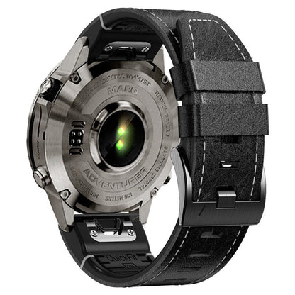 Durable Leather Strap for Garmin Fenix Watches - Lusomart