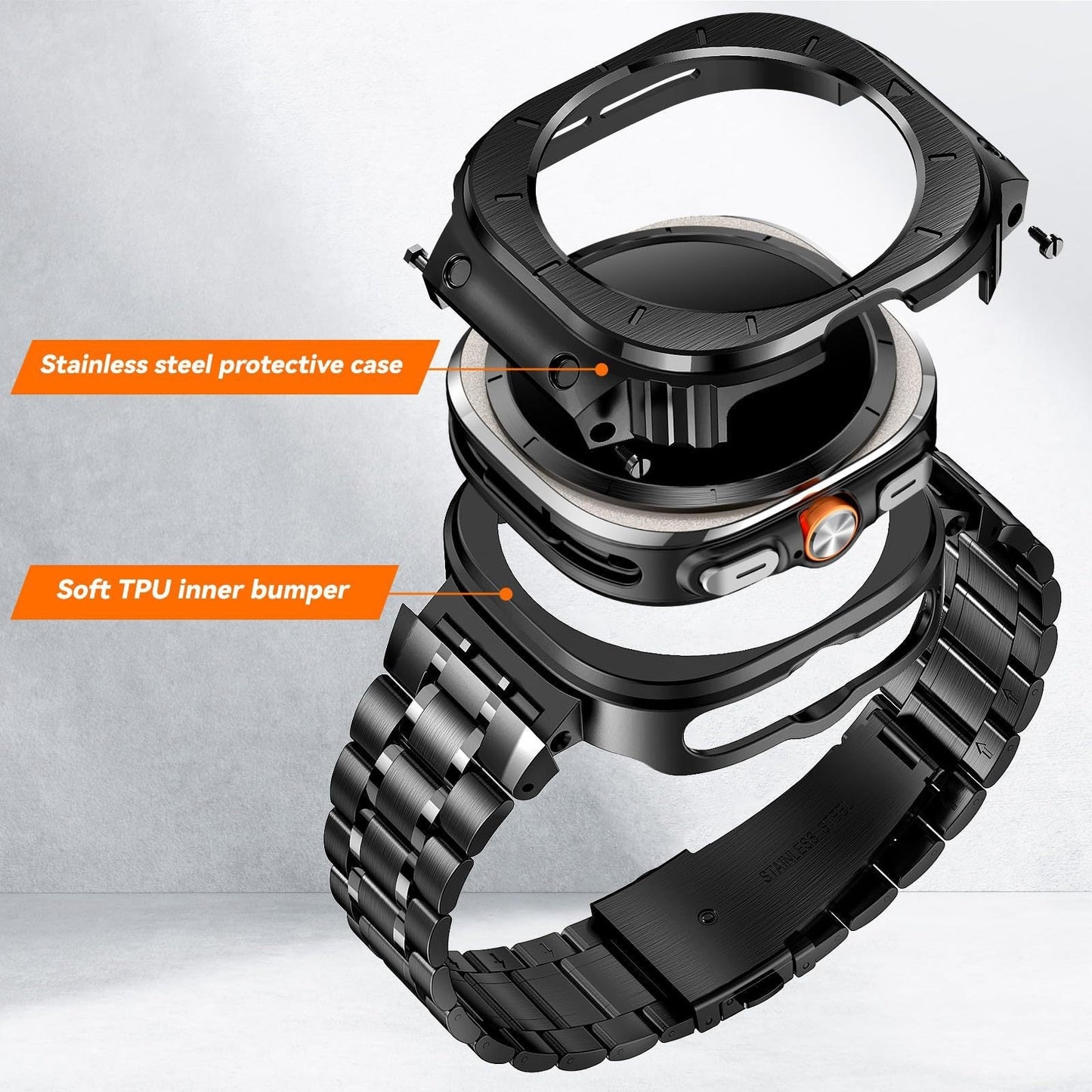 Durable Shockproof Cover Set For Galaxy Watch Ultra 47mm