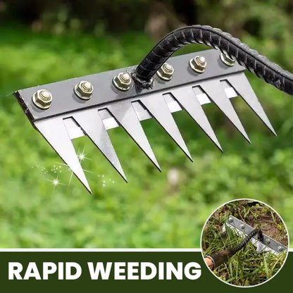 Garden Rake With Strong Metal Tines And Comfort Grip