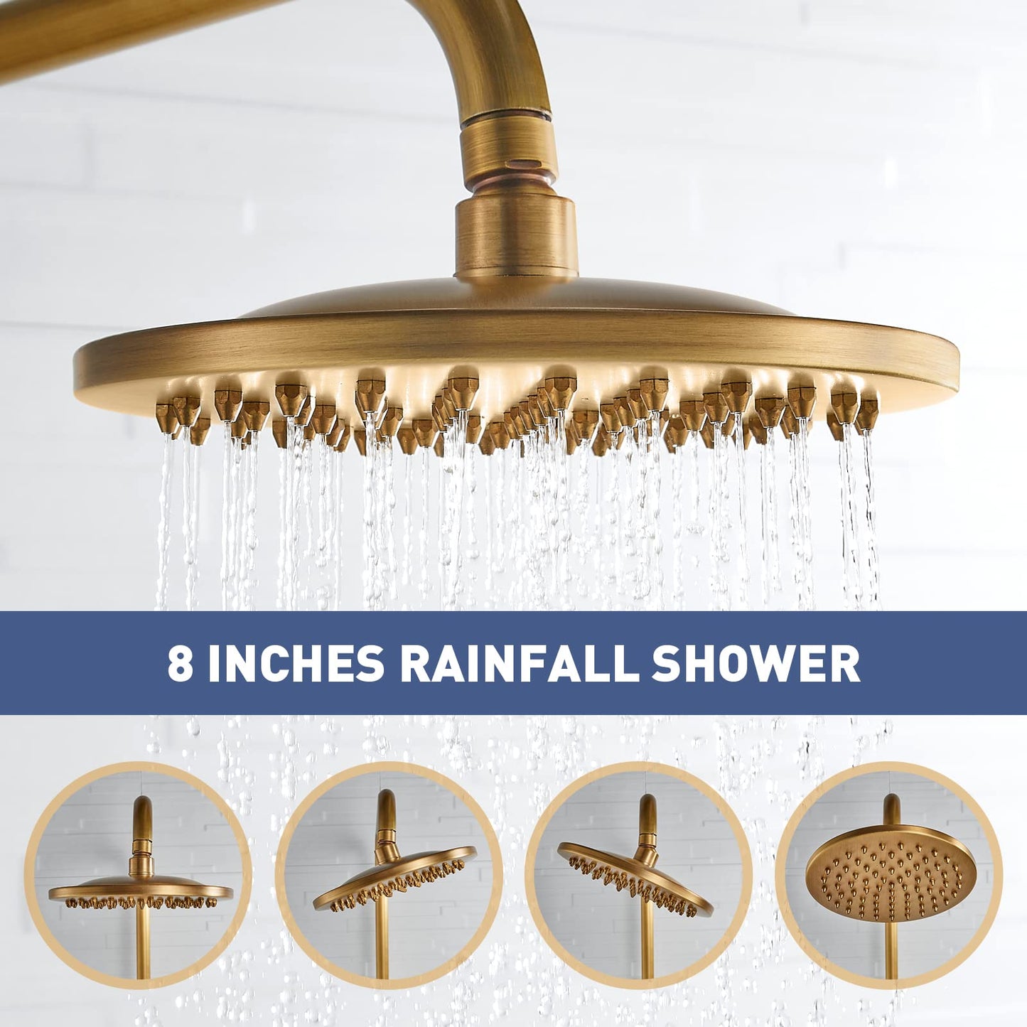 Classic Bronze Adjustable Wall Mount Shower Set