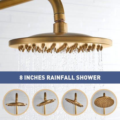 Classic Bronze Adjustable Wall Mount Shower Set
