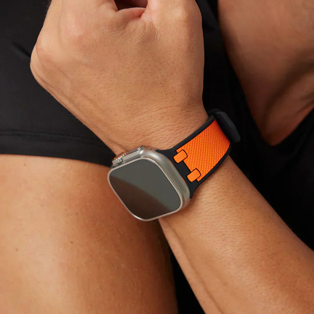 Stylish Dual Tone Apple Watch Silicone Strap