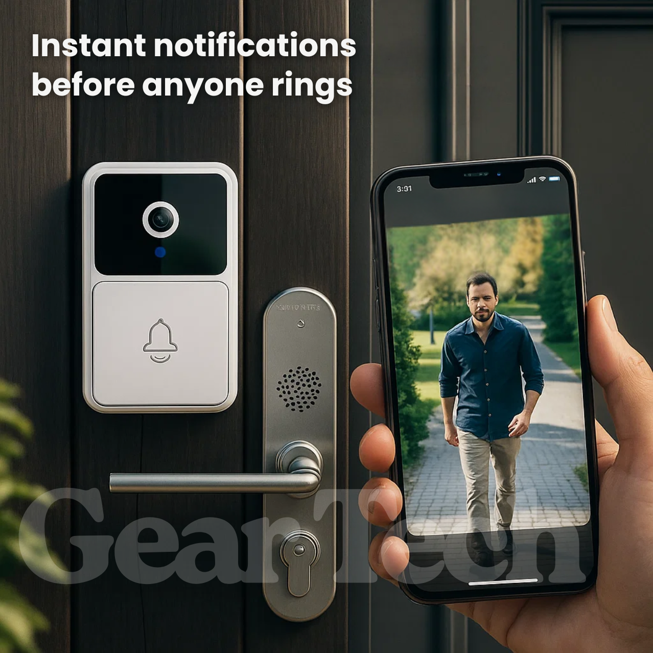 Wi-Fi Video Doorbell with Motion Detection and Audio