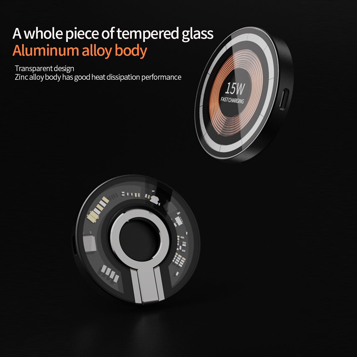 Compact Fast Wireless Charging Phone Stand