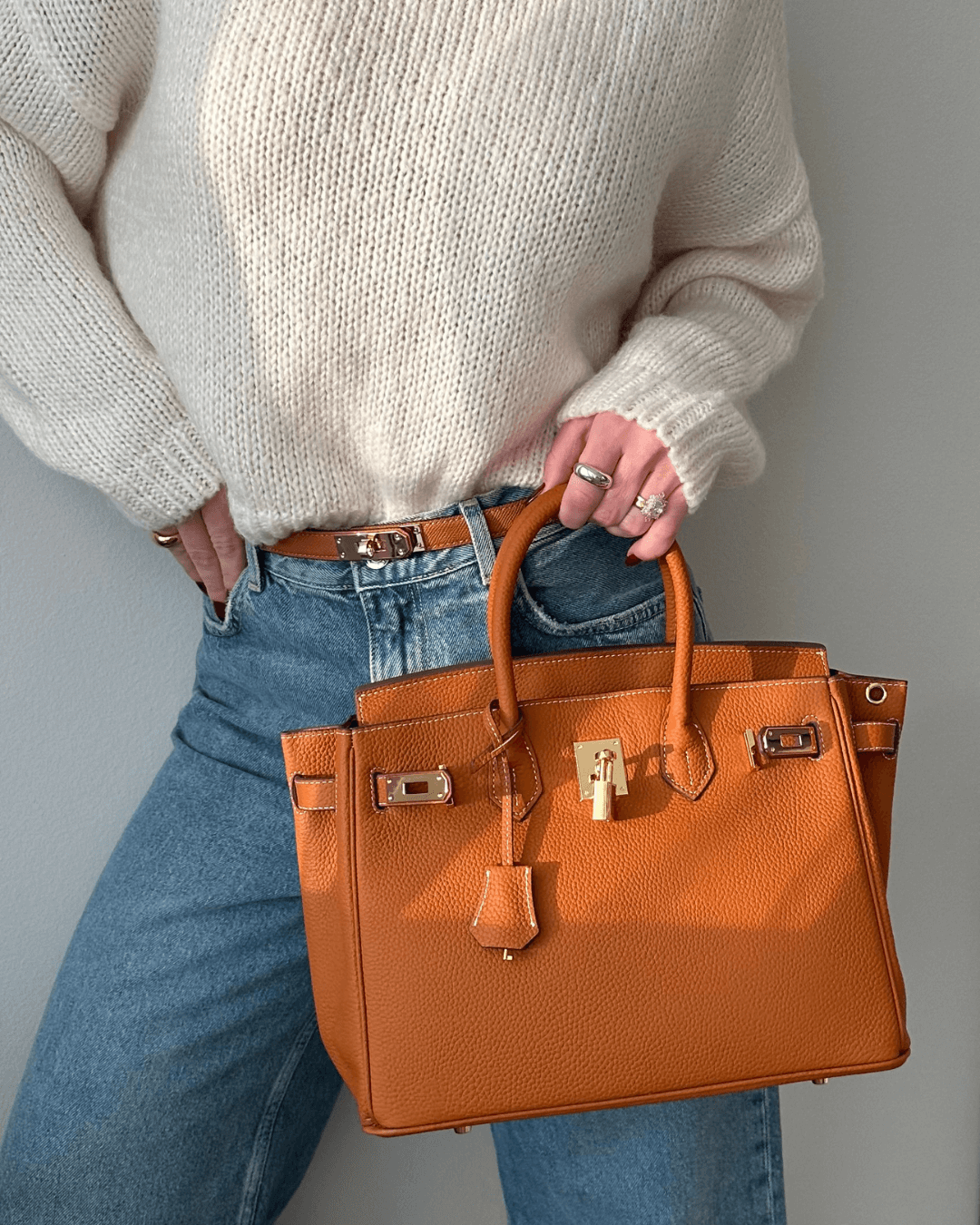 Luxury Synthetic Leather Tote Bag For Daily Use