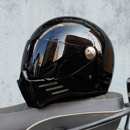 Black Full Face Motorcycle Helmet DOT ECE Approved