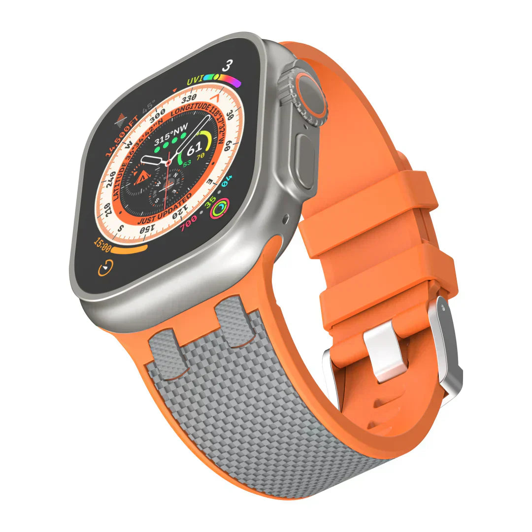Stylish Dual Tone Apple Watch Silicone Strap