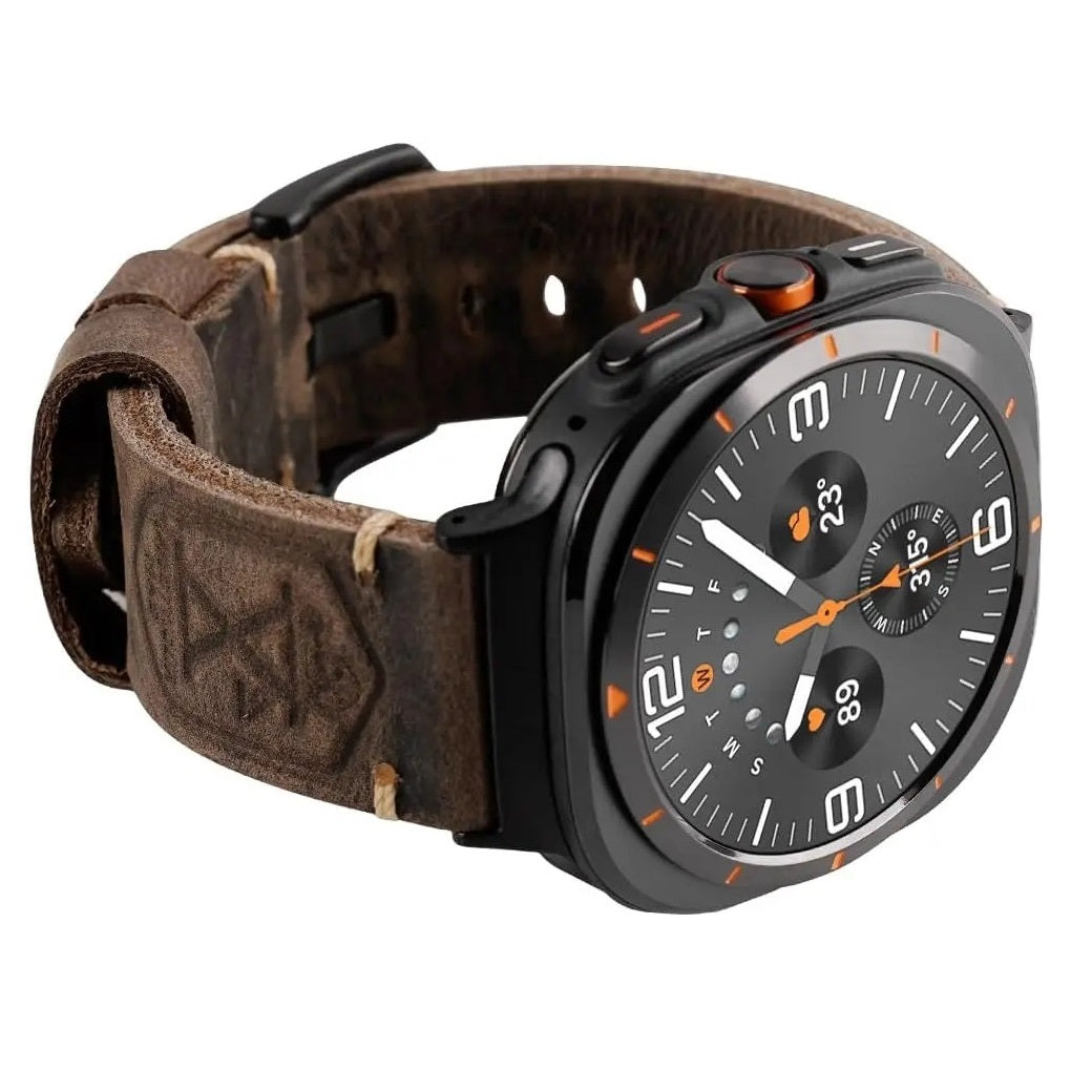 Classic Brown Leather Band for Samsung Watch Ultra